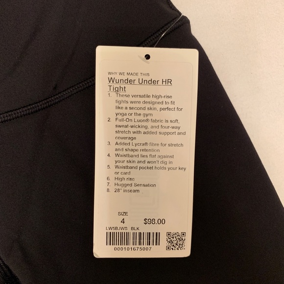 NWT LULULEMON wunder under HR tight - Picture 5 of 8